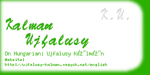 kalman ujfalusy business card